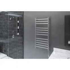 Ancona Prima Dual XL12-Bar Hardwired and Plug-in Electric Towel Warmer in Brushed Stainless Steel -Toilet Storage Shop brushed stainless steel ancona towel warmers an 5648 4f 1000