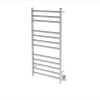 Ancona Prima Dual XL12-Bar Hardwired and Plug-in Electric Towel Warmer in Brushed Stainless Steel