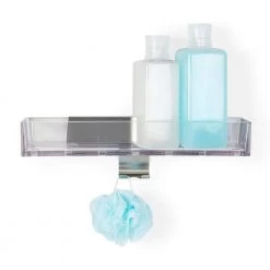 Better Living Linea Luxury Shower Basket in Brushed Stainless Steel -Toilet Storage Shop brushed stainless steel better living shower caddies 15277 1f 1000