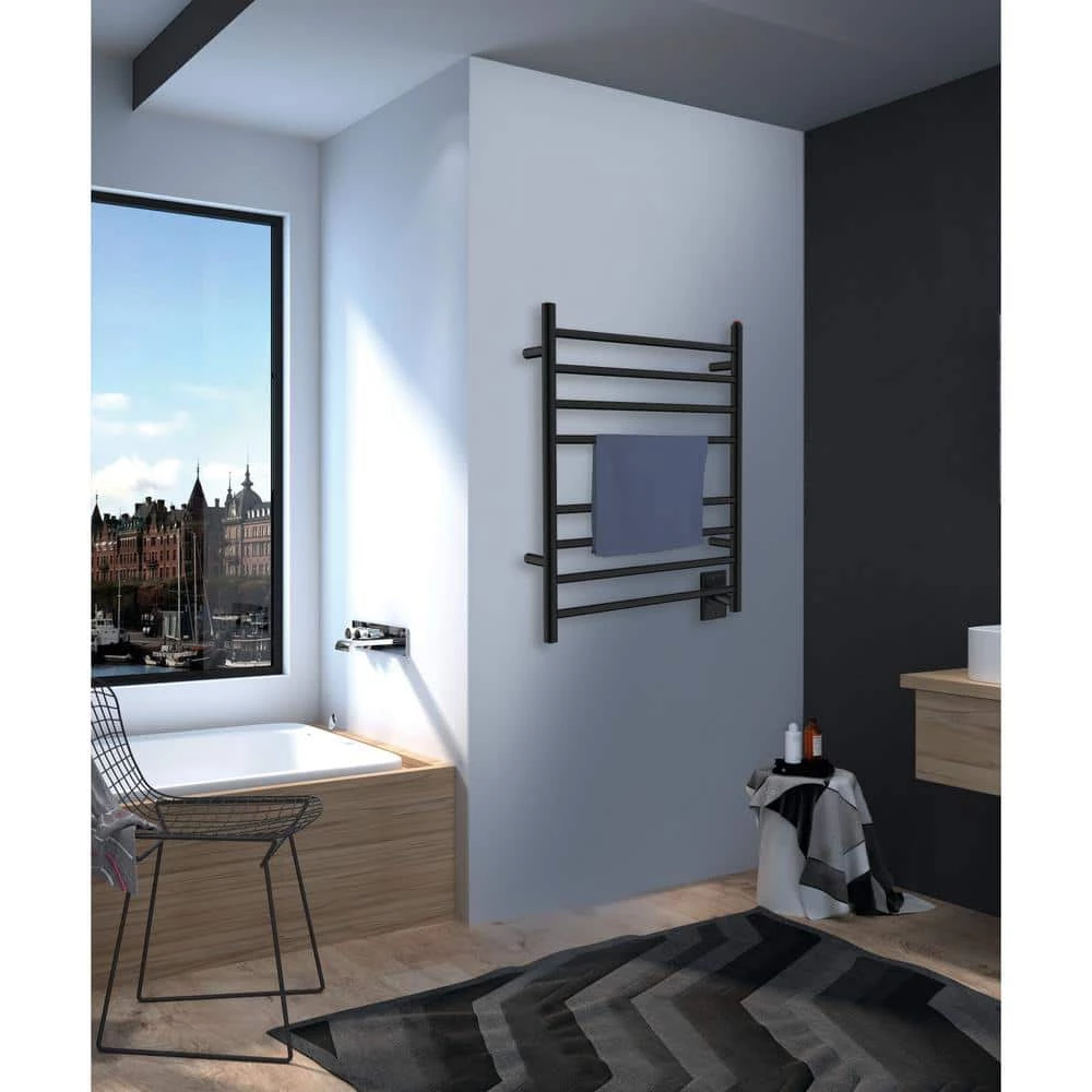 Kingston Brass Templeton Radiant 8-Bar Electric Towel Warmer in Matte Black 7 Kingston Brass Templeton Radiant 8-Bar Electric Towel Warmer in Matte Black - Image 5