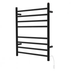 Kingston Brass Templeton Radiant 8-Bar Electric Towel Warmer in Matte Black