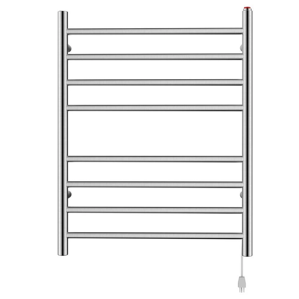 Kingston Brass Templeton Radiant 8-Bar Electric Towel Warmer in Brushed Stainless Steel 9 Kingston Brass Templeton Radiant 8-Bar Electric Towel Warmer in Brushed Stainless Steel - Image 7