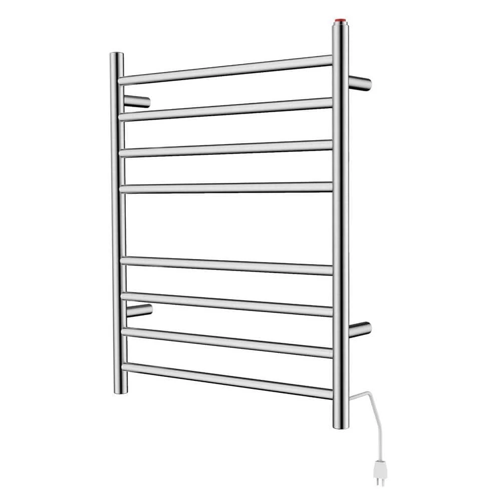 Kingston Brass Templeton Radiant 8-Bar Electric Towel Warmer in Brushed Stainless Steel 3 Kingston Brass Templeton Radiant 8-Bar Electric Towel Warmer in Brushed Stainless Steel