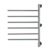 Amba Swivel Jack Large 6-Bar Plug-in Electric Towel Warmer in Brushed Stainless Steel