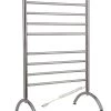 WarmlyYours Barcelona 8-Bars Plug-In 120-Volt 37 in. Stainless Steel Towel Warmer in Brushed