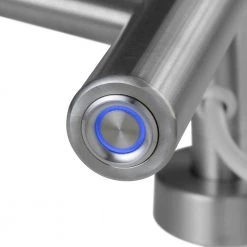 WarmlyYours 32 in. 9-Bars Stainless Steel Riviera Dual Connect Towel Warmer in Brushed -Toilet Storage Shop brushed warmlyyours towel warmers tw r09bs hp 66 1000