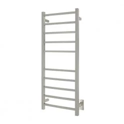 WarmlyYours 10-Bar Sydney Towel Warmer, Hardwired, Brushed Stainless Steel