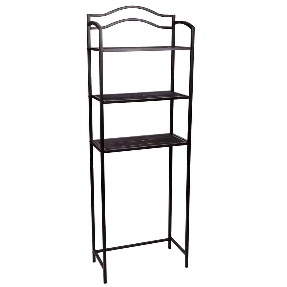 HOUSEHOLD ESSENTIALS 23.5 in. W Over the Toilet 3-Tier Rack in Expresso 3 HOUSEHOLD ESSENTIALS 23.5 in. W Over the Toilet 3-Tier Rack in Expresso