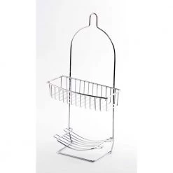 Basicwise Metal Wire Hanging Bathroom Shower Storage Rack 10 Basicwise Metal Wire Hanging Bathroom Shower Storage Rack -Toilet Storage Shop chrome basicwise shower caddies qi003490 4f 1000
