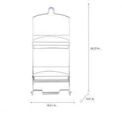 Bath Bliss Harbor Collection Deluxe Shower Caddy in Chrome -Toilet Storage Shop chrome bath bliss shower caddies 10141 chrome 1f 1000