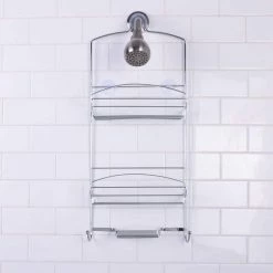 Bath Bliss Harbor Collection Deluxe Shower Caddy in Chrome -Toilet Storage Shop chrome bath bliss shower caddies 10141 chrome 44 1000