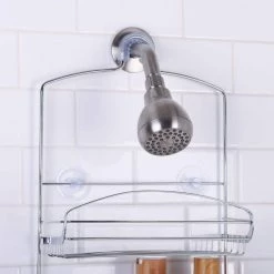 Bath Bliss Harbor Collection Deluxe Shower Caddy in Chrome -Toilet Storage Shop chrome bath bliss shower caddies 10141 chrome 4f 1000