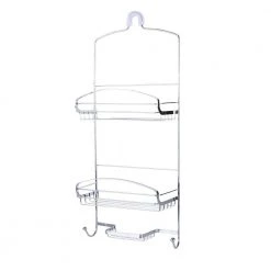 Bath Bliss Harbor Collection Deluxe Shower Caddy in Chrome