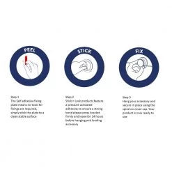 Croydex Stick 'n' Lock Two Tier Cosmetic Basket 20.6 x 10.2 x 6.4 inches -Toilet Storage Shop chrome croydex shower caddies qm290541us 4f 1000