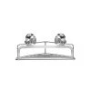 Croydex Stick 'n' Lock Corner Shower Basket 3.7 in. x 10.2 in. x 6.4 in.