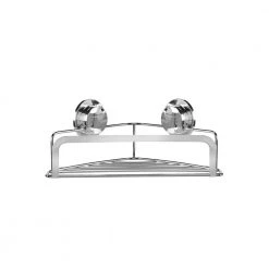 Croydex Stick 'n' Lock Corner Shower Basket 3.7 in. x 10.2 in. x 6.4 in.