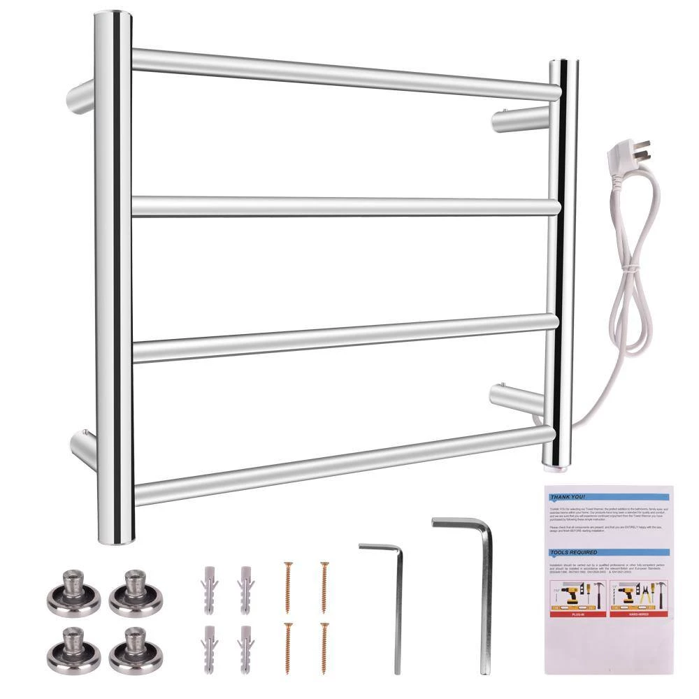 EPOWP 4-Bar Wall Mount Electric Hardwired Towel Warmer in Stainless Steel 9 EPOWP 4-Bar Wall Mount Electric Hardwired Towel Warmer in Stainless Steel - Image 7