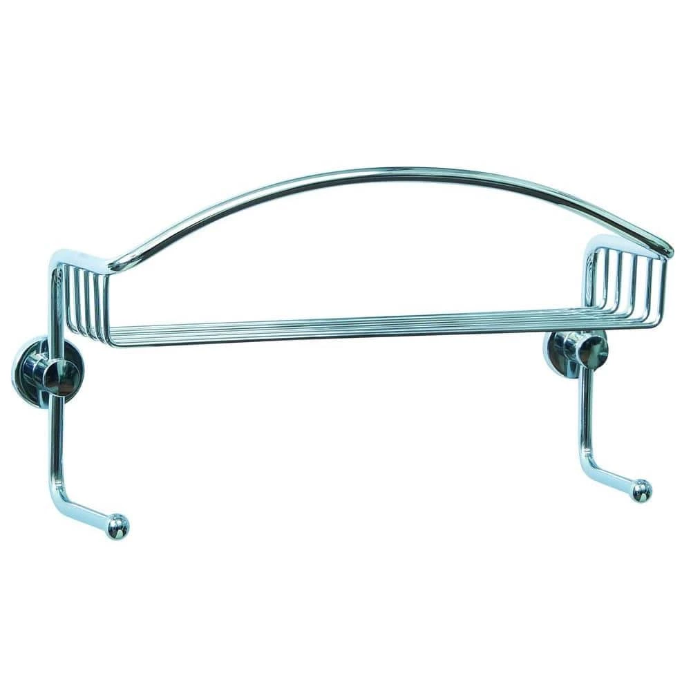 No Drilling Required Draad Rustproof Solid Brass Shower Caddy 12 in. Single Shelf in Chrome 3 No Drilling Required Draad Rustproof Solid Brass Shower Caddy 12 in. Single Shelf in Chrome