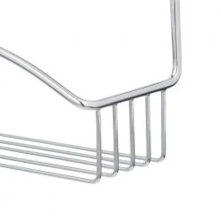 No Drilling Required Draad Rustproof Solid Brass Shower Caddy 12 in. Double Shelf in Chrome -Toilet Storage Shop chrome no drilling required shower caddies dk230 chr 40 1000