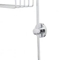No Drilling Required Draad Rustproof Solid Brass Shower Caddy 12 in. Double Shelf in Chrome -Toilet Storage Shop chrome no drilling required shower caddies dk230 chr a0 1000