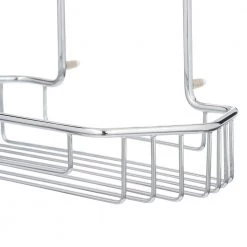 No Drilling Required Draad Rustproof Solid Brass Shower Caddy 11 in. Double Shelf- Angled in Chrome -Toilet Storage Shop chrome no drilling required shower caddies dk240 chr 40 1000