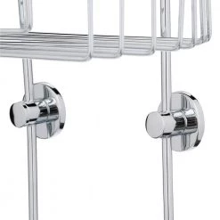 No Drilling Required Draad Rustproof Solid Brass Shower Caddy 11 in. Double Shelf- Angled in Chrome -Toilet Storage Shop chrome no drilling required shower caddies dk240 chr a0 1000