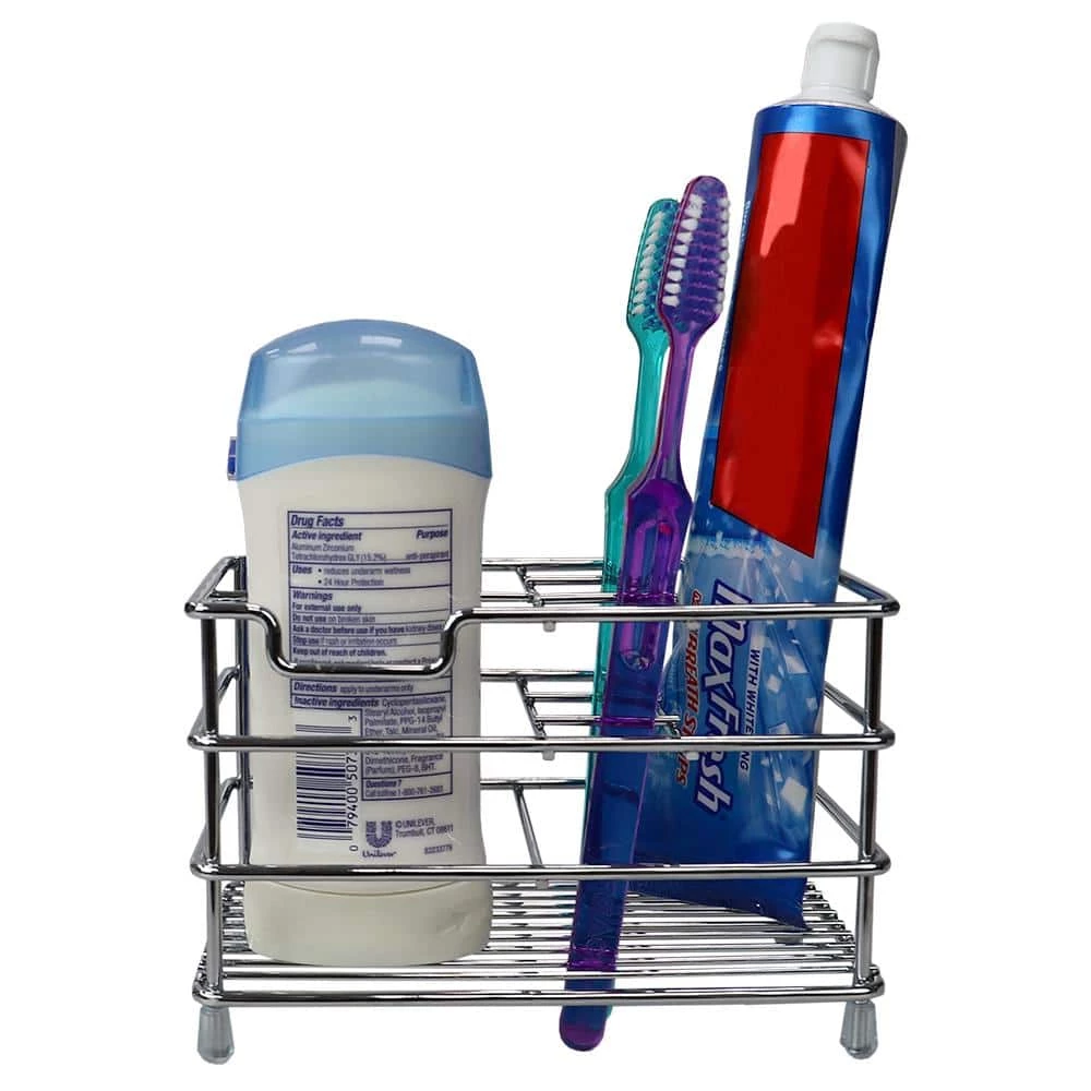 Unbranded Steel Bath Caddies Organizer in Chrome 5 Unbranded Steel Bath Caddies Organizer in Chrome - Image 3