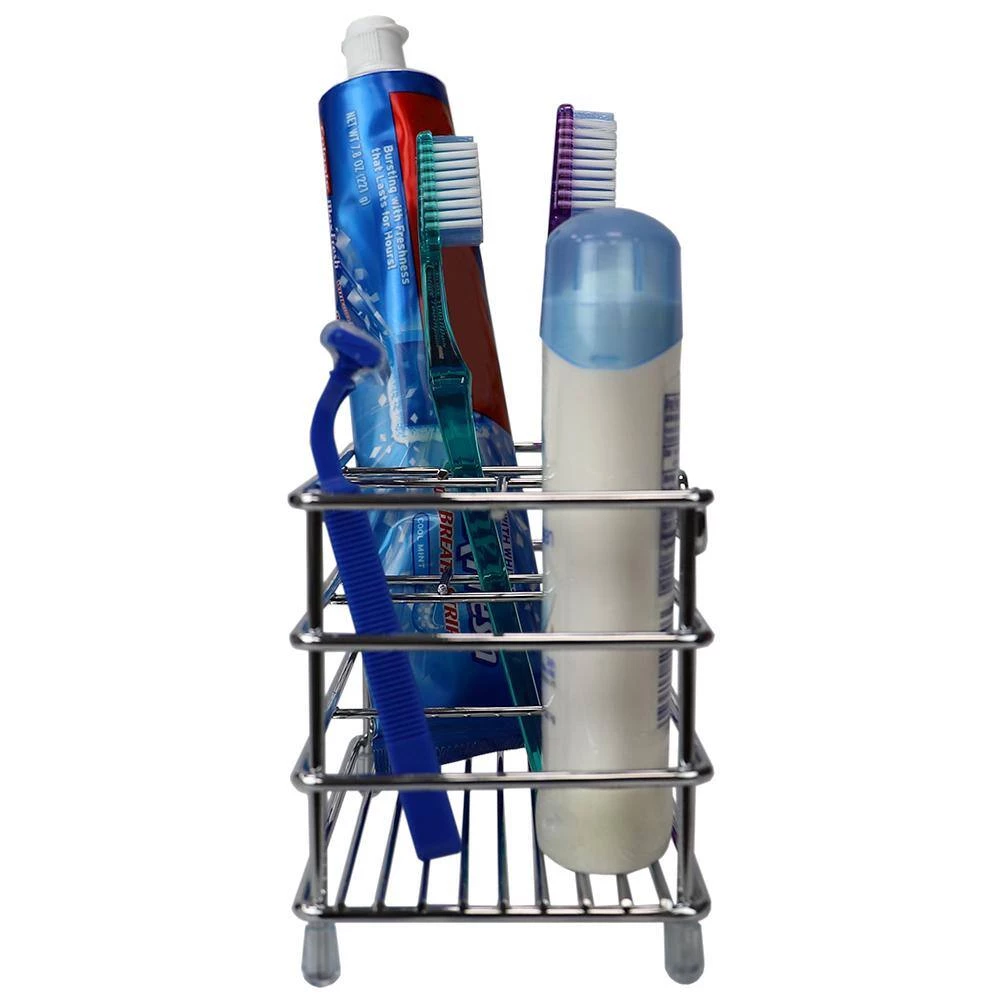 Unbranded Steel Bath Caddies Organizer in Chrome 4 Unbranded Steel Bath Caddies Organizer in Chrome - Image 2