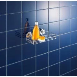 Wenko Vacuum Loc Wall Shelf in Chrome -Toilet Storage Shop chrome wenko shower caddies 20883100 31 1000