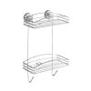 Wenko Vacuum Loc 2-Tier Wall Shelf in Chrome