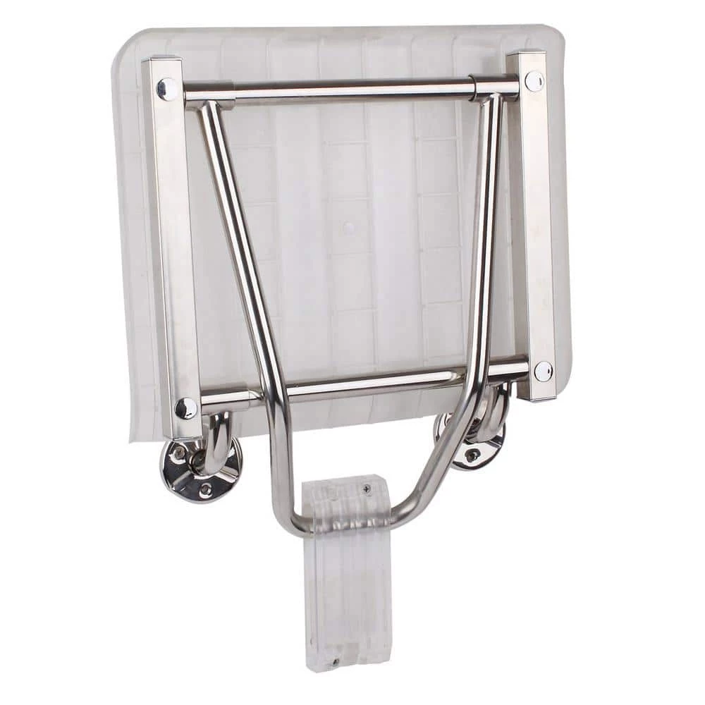 DreamLine 13.125 in. x 15 in. Plastic Folding Shower Seat in Chrome 4 DreamLine 13.125 in. x 15 in. Plastic Folding Shower Seat in Chrome - Image 2