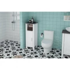 Aurora Decor AMA 11.93 in. W x 11.81 in. H x 31.5 in. D White Over-the-Toilet Storage Contracted and bathroom cabinets 15 Aurora Decor AMA 11.93 in. W x 11.81 in. H x 31.5 in. D White Over-the-Toilet Storage Contracted and bathroom cabinets -Toilet Storage Shop cream white aurora decor over the toilet storage bsychd2b16 4f 1000