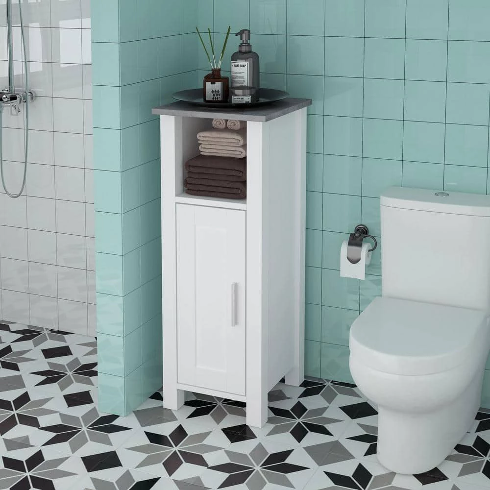 Aurora Decor AMA 11.93 in. W x 11.81 in. H x 31.5 in. D White Over-the-Toilet Storage Contracted and bathroom cabinets 6 Aurora Decor AMA 11.93 in. W x 11.81 in. H x 31.5 in. D White Over-the-Toilet Storage Contracted and bathroom cabinets - Image 4