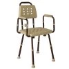 Medline Elements Collection 22.4 in. W x 19.9 in. D Shower Seat with Back Rest with Microban -Toilet Storage Shop dark bronze medline shower seats mds89745elmbh 64 1000
