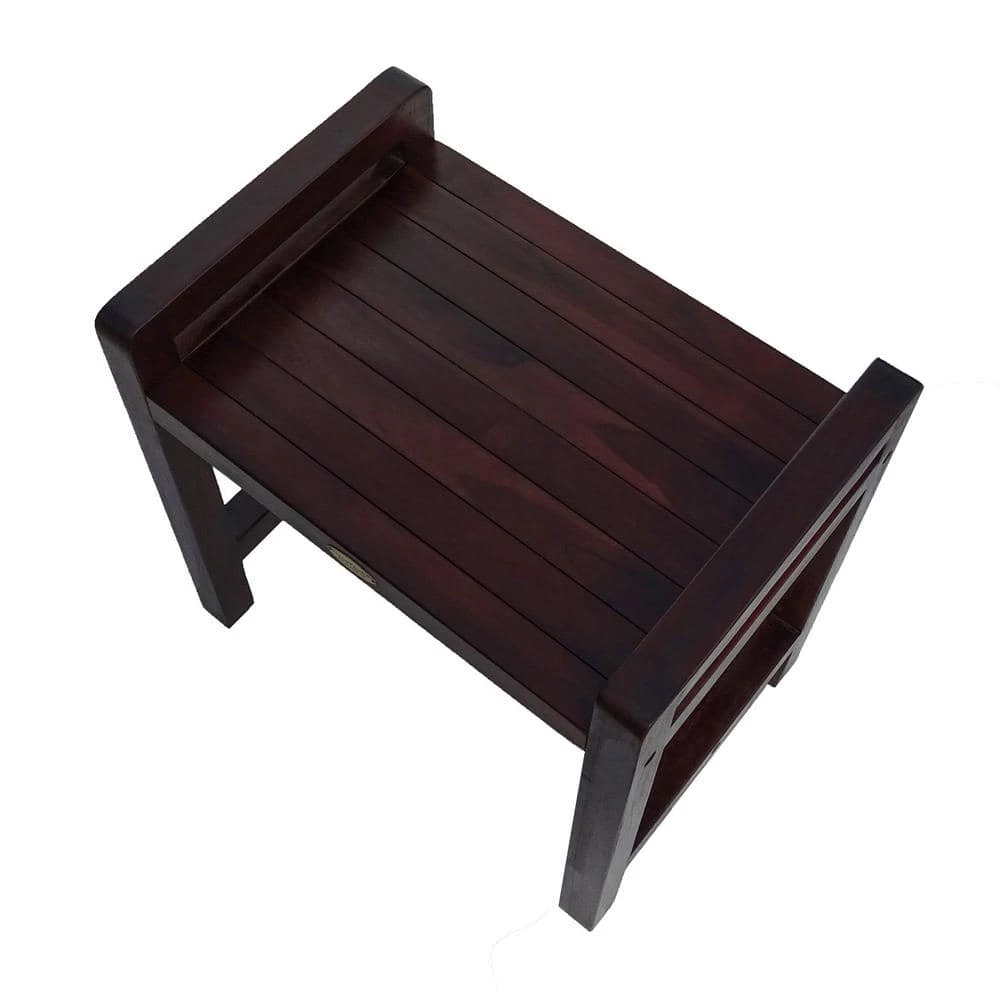 DecoTeak Classic 20 in. Ergonomic Teak Shower Stool with LiftAid Arms 5 DecoTeak Classic 20 in. Ergonomic Teak Shower Stool with LiftAid Arms - Image 3