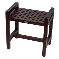 DecoTeak Espalier 20 in. Teak Lattice Shower Bench with LiftAid Arms 8 DecoTeak Espalier 20 in. Teak Lattice Shower Bench with LiftAid Arms -Toilet Storage Shop decoteak proprietary decoteak shower seats dt111 4f 1000