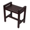 DecoTeak Espalier 20 in. Teak Lattice Shower Bench with LiftAid Arms -Toilet Storage Shop decoteak proprietary decoteak shower seats dt111 64 1000