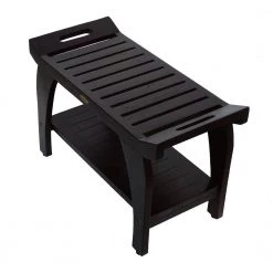 DecoTeak Tranquility 30 in. Teak Shower Bench with Shelf -Toilet Storage Shop decoteak proprietary decoteak shower seats dt123 4f 1000