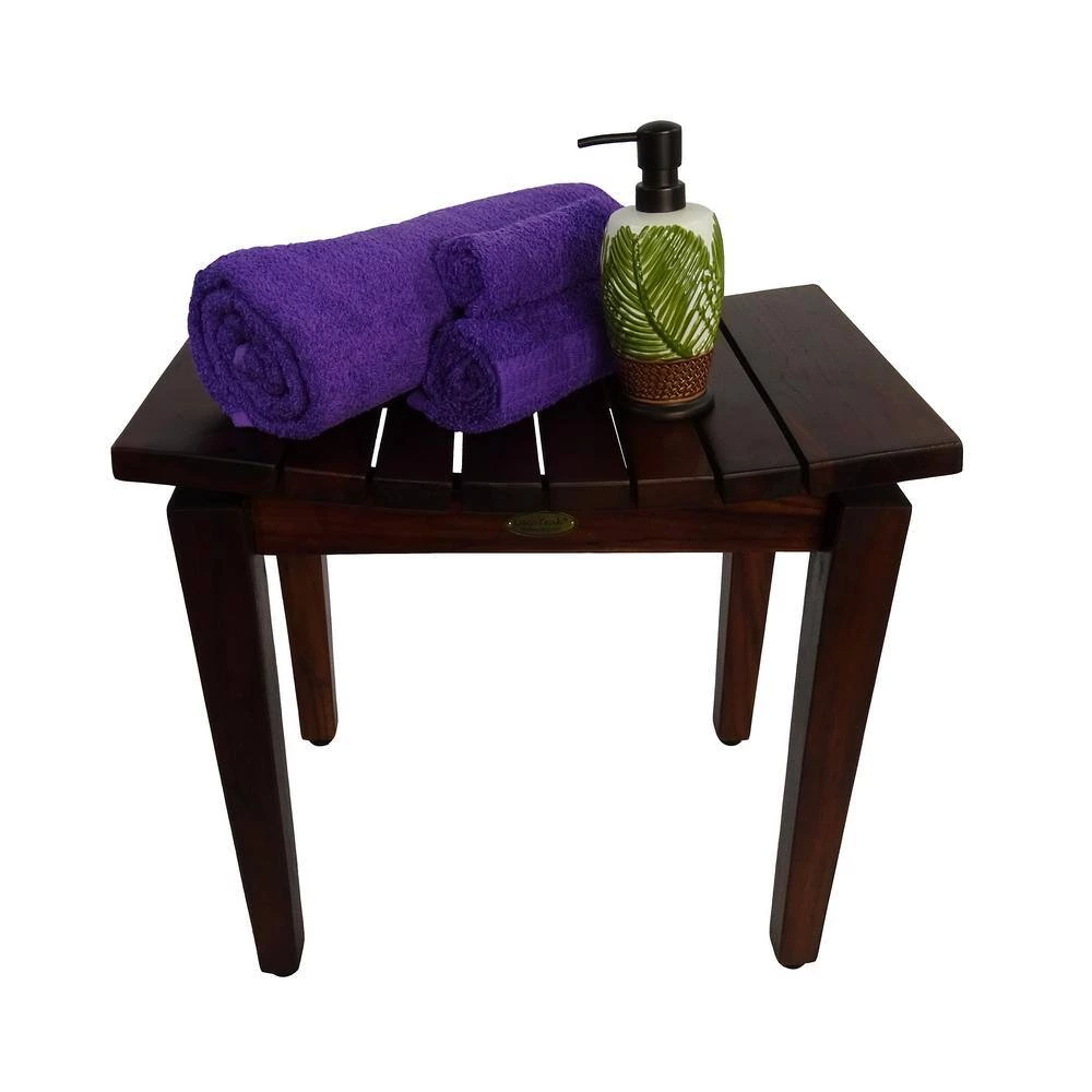 DecoTeak Sojourn 20 in. Contemporary Teak Eastern Style Shower Bench 8 DecoTeak Sojourn 20 in. Contemporary Teak Eastern Style Shower Bench - Image 6
