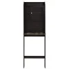 Maincraft 23.22 in. W x 68.1 in. H x 7.5 in. D Brown MDF Over-the-Toilet Storage in Espresso