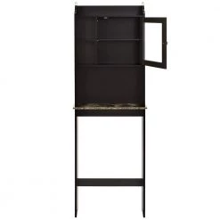 Unbranded Lian 23.25 in. W x 69.00 in. H x 7.25 in. D Brown MDF Over-the-Toilet Storage in Espresso 11 Unbranded Lian 23.25 in. W x 69.00 in. H x 7.25 in. D Brown MDF Over-the-Toilet Storage in Espresso -Toilet Storage Shop espresso over the toilet storage w409 888 4f 1000