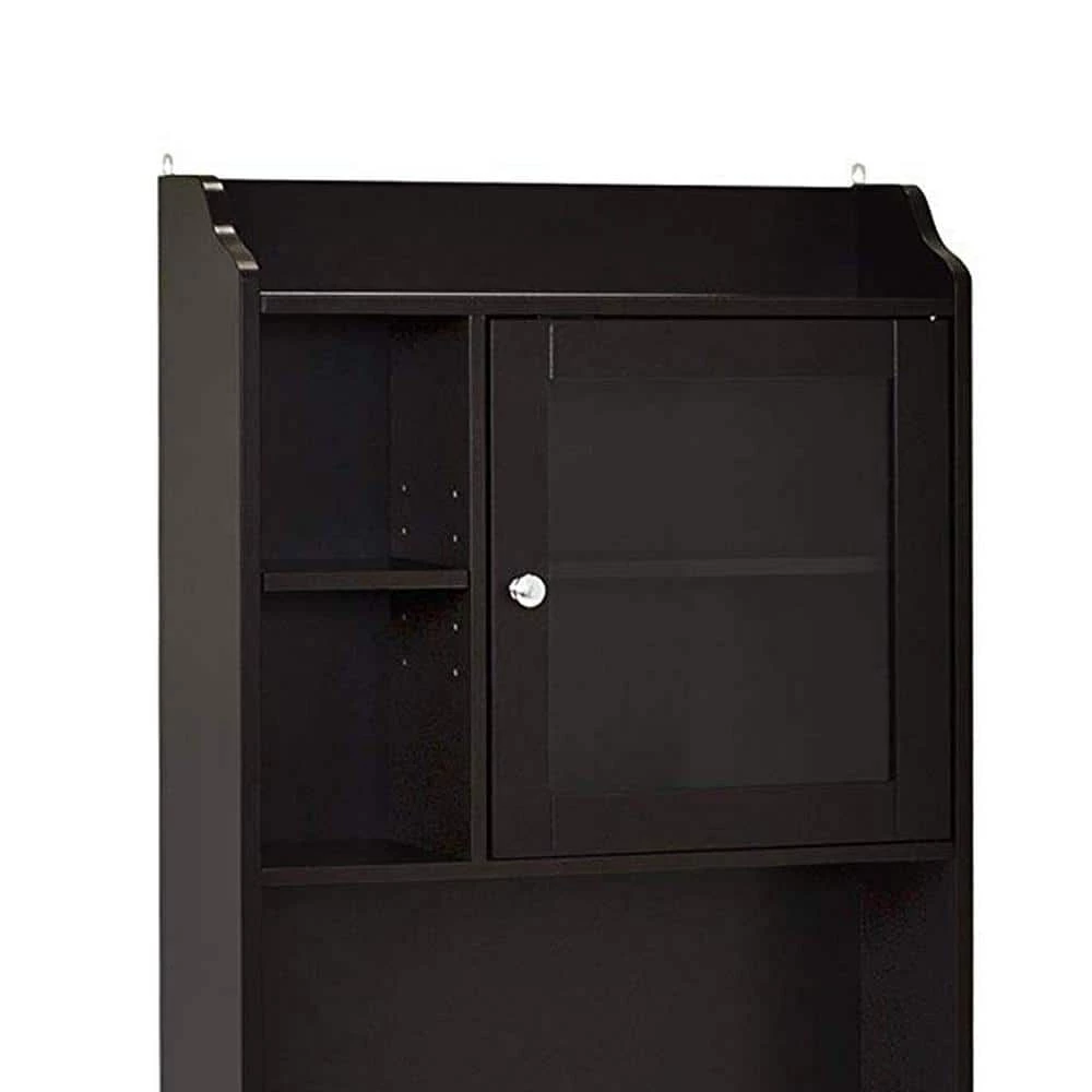 Unbranded Lian 23.25 in. W x 69.00 in. H x 7.25 in. D Brown MDF Over-the-Toilet Storage in Espresso 8 Unbranded Lian 23.25 in. W x 69.00 in. H x 7.25 in. D Brown MDF Over-the-Toilet Storage in Espresso - Image 6