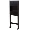 Zenna Home 23 in. W x 71 in. H x 7.38 in. D Brown Over-the-Toilet Storage Space Saver with Leg Extensions 2 Zenna Home 23 in. W x 71 in. H x 7.38 in. D Brown Over-the-Toilet Storage Space Saver with Leg Extensions -Toilet Storage Shop espresso zenna home over the toilet storage e9450ch 64 1000