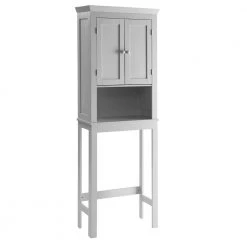 4D Concepts Rancho 23.6 in. W x 66.75 in. H x 11.4 in. D Gray Over-the-Toilet Storage