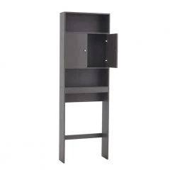 Aurora Decor Barley 7.87 in. W x 76.77 in. H x 24.8 in. D Gray Over-the-Toilet Storage -Toilet Storage Shop gray aurora decor over the toilet storage ychd2aw37040389 44 1000