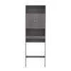 Aurora Decor Barley 7.87 in. W x 76.77 in. H x 24.8 in. D Gray Over-the-Toilet Storage 1 Aurora Decor Barley 7.87 in. W x 76.77 in. H x 24.8 in. D Gray Over-the-Toilet Storage -Toilet Storage Shop gray aurora decor over the toilet storage ychd2aw37040389 64 1000