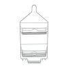 Bath Bliss 2 Tier Aztec Shower Caddy in Grey