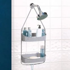 Bath Bliss 2-Way Convertible Shower Caddy in Grey 15 Bath Bliss 2-Way Convertible Shower Caddy in Grey -Toilet Storage Shop gray bath bliss shower caddies 27190 grey 76 1000