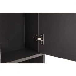 FORCLOVER 9.05 in. W x 62 in. H x 23.62 in. D Gray MDF Over-the-Toilet Storage with Top Cabinet -Toilet Storage Shop gray forclover over the toilet storage danfefc08 44 1000