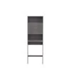 Unbranded 24.80 in. W x 76.77 in. H x 7.87 in. D Gray Over-the-Toilet Storage with Adjustable Shelves